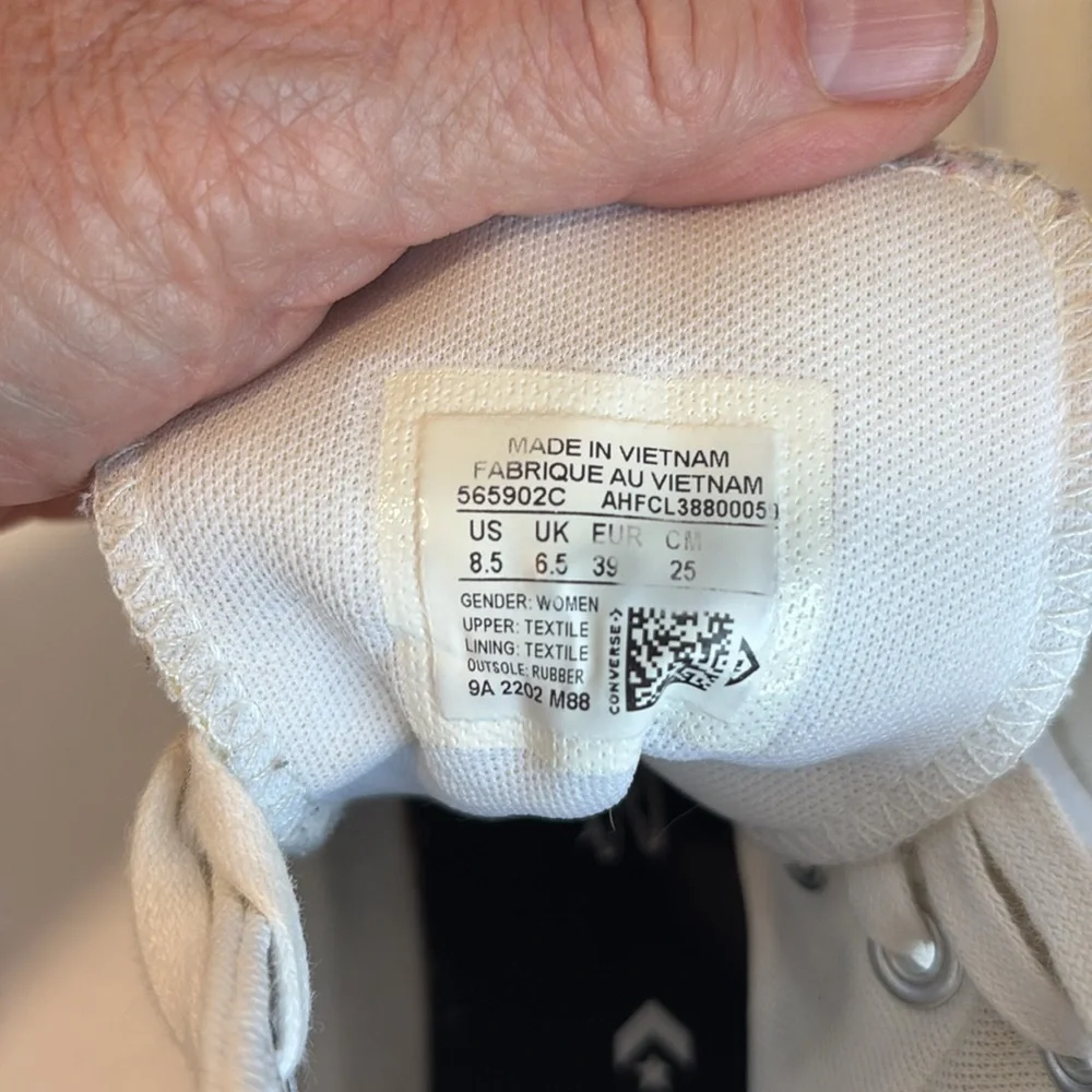 Converse White Lug Sole Platform High Top Sneakers